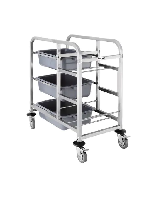 Afruimwagen - H 90 x 82 x 44 CM - RVS - Vogue - DK738 DK738 €186.61 Serveerwagens