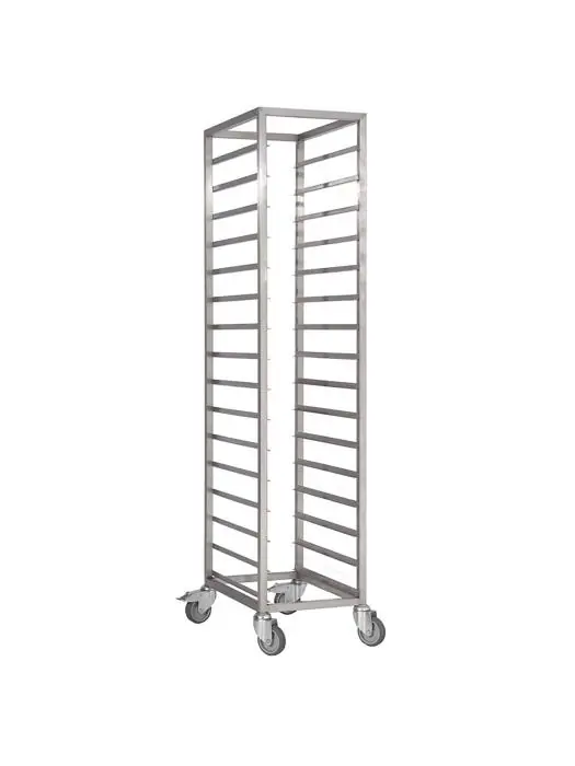 Regaalwagen - 60x40 CM - 18 etages - H 180 x 65 x 46 CM - RVS - Gastro M - DS459 DS459 €404.83 Regaalwagens