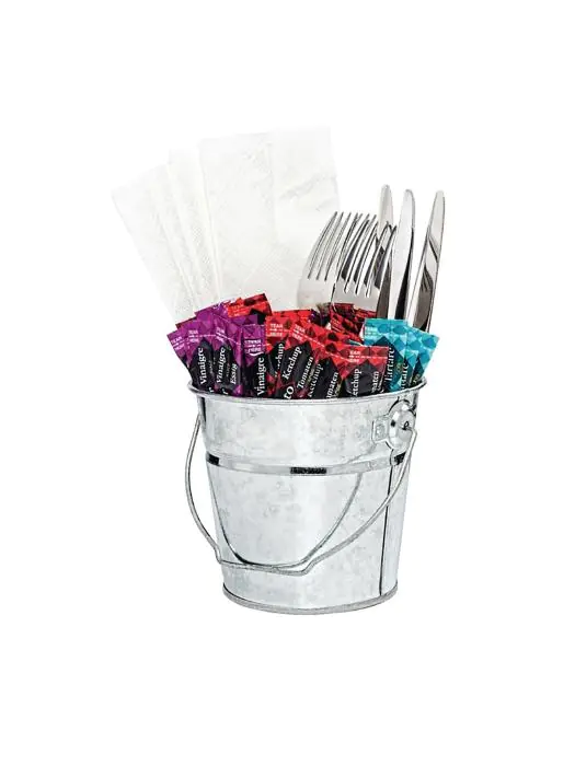 Presentatieemmer - Ø 13 x H 13.2 CM - Staal - Olympia - GF247 GF247 €3.69 Presentatie