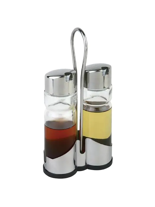 Olie- & azijnset - H 21.5 x 11.5 x 5.4 CM - Glas/RVS - APS - CF296 CF296 €9.99 Presentatie
