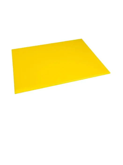 Snijplank - HDPE - Geel - H 1.2 x 60 x 45 CM - Hogedichtheidpolyethyleen - Hygiplas - J021 J021 €18.25 Snijbladen / planken