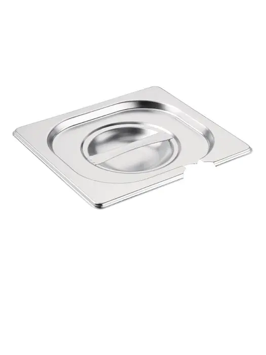 Deksel gastronormbak - Lepeluitsparing - 1/6 GN - H 3 x 17.6 CM - RVS - Vogue - CB175 CB175 €4.69 GN deksels lepeluitsparing