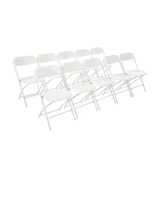 Klapstoel - 10 stuks - Wit - H 80 x 44 x 48 CM - Staal/Polypropyleen - Bolero - GD387 GD387 €228.99 Kunststof stoelen