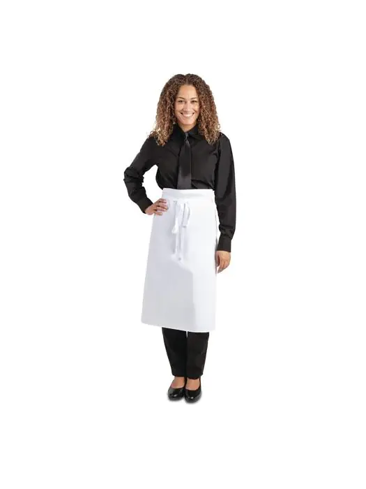 Kokssloof - Unisex - Regular Fit - Wit - 91.5 x 76.2 CM - Polyester/Katoen - Whites Chefs Clothing - A501 A501 €7.29 Schorten en sloven