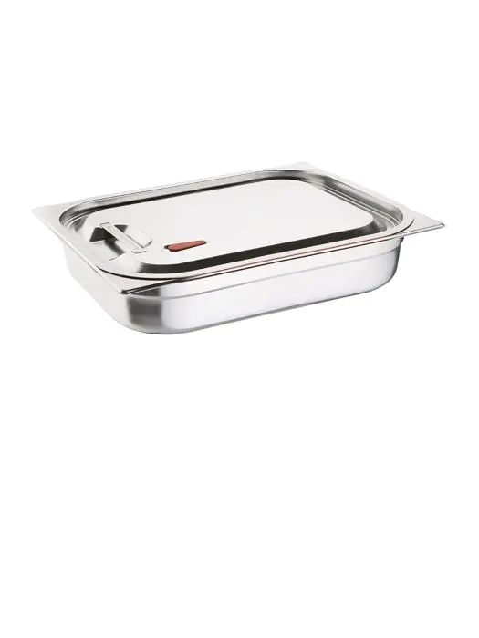 Deksel gastronormbak - Siliconen - 1/1 GN - H 2 x 53 x 32.5 CM - RVS/Siliconen - Vogue - CP268 CP268 €30.50 GN deksels rvs
