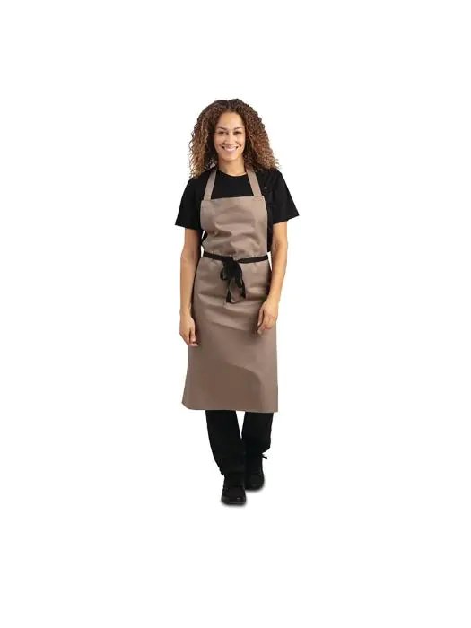 Halterschort - Unisex - Lichtbruin - 96.5 x 71.1 CM - Polyester/Katoen - Whites Chefs Clothing - B429 B429 €9.19 Schorten en sloven