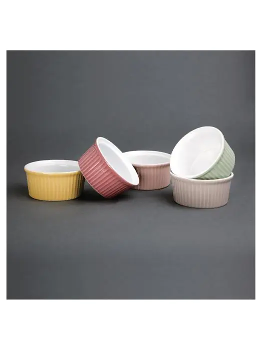 Ramekin - 14.5 CL - 12 stuks - Grijs - Ø 9 x H 4 CM - Steengoed - Olympia - DC806 DC806 €29.75 Schalen