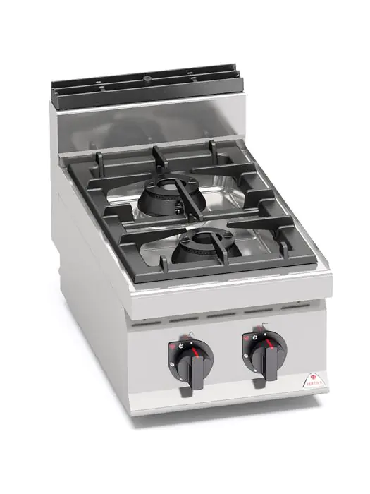 Horeca gasfornuis - 2 pits - Max power - Tafelmodel - Berto's - G7F2BP G7F2BP €1,099.00 Berto's 700 line