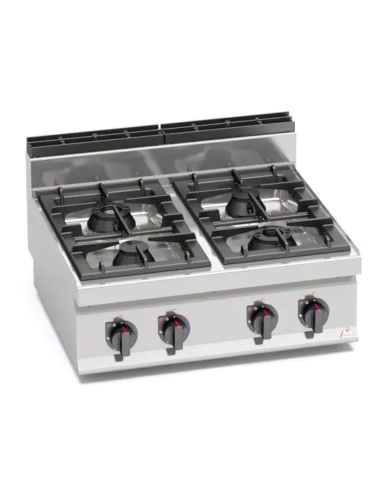 Horeca gasfornuis - 4 pits - High power - Tafelmodel - Berto's - G7F4B G7F4B €1,599.00 Berto's 700 line