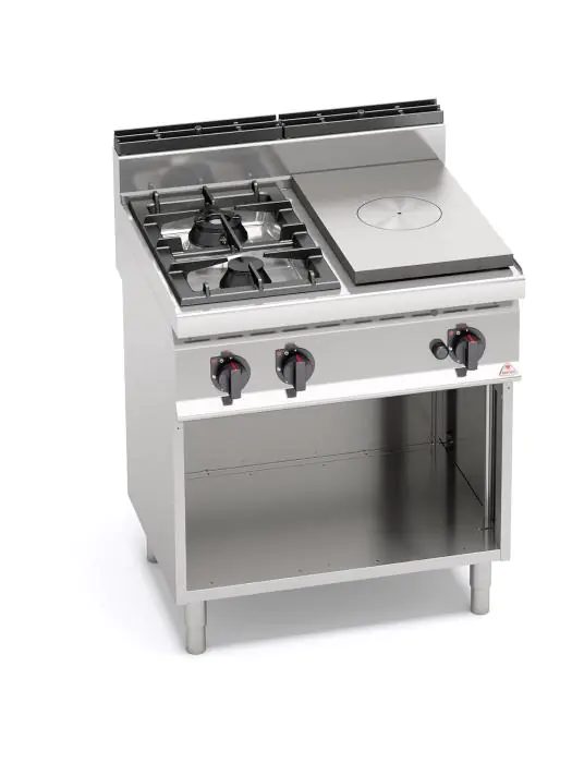 Gasfornuis - Met doorkookplaat - 2 pits - Berto's - G7T4P2FM G7T4P2FM €2,399.00 Berto's 700 line