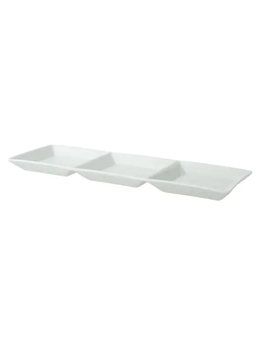 Schaal - 3 vaks - H 2 x 10 x 32 CM - 8 Stuks - Porselein - Palmer - Fancy Ivory - 502777 W502777 €79.60 Schalen