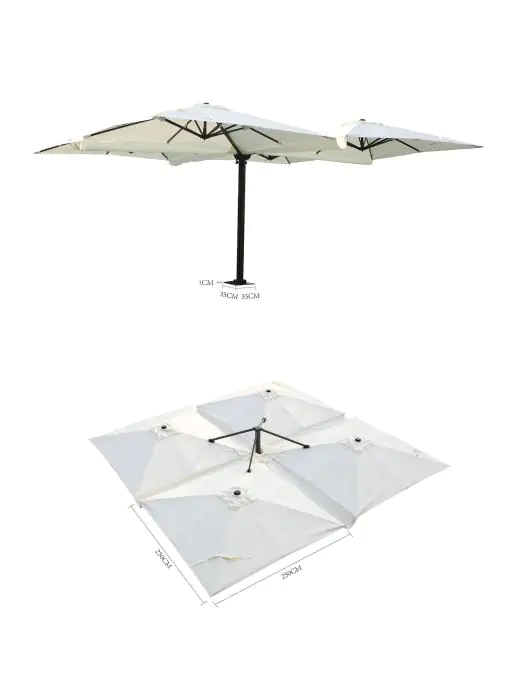 Parasol - 4-Delig - Beschermhoes - Beige - 4 x B 250 x D 250 CM - G-Line HW-60383 €1,099.00 Horeca parasols