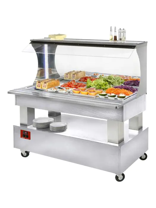 Gekoeld Buffet - 4 x 1/1 GN - H 140.5 x 149.5 x 69 CM - Diamond - ASB/4N-A1-R2 ASB/4N-A1-R2 €3,196.59 Eilandbuffetten