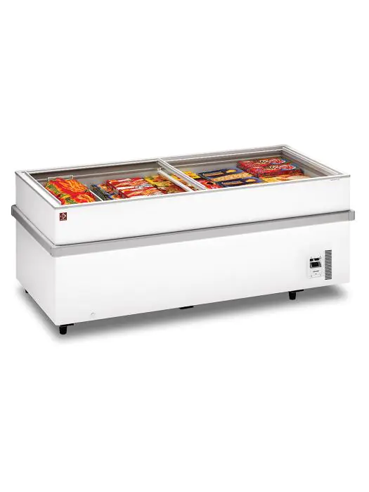 Vrieskist - Glasdeksel - Schuifdeur - Panoramisch - Wit - Diamond - VT150E/N-R2 VT150E/N-R2 €1,675.08 Horeca vrieskisten