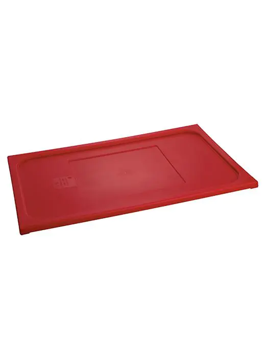 Deksel Gastronorm - 1/1 GN - 53 x 32.5 CM - Polypropyleen - Rood - -40°C / +95°C - Standaard - Caterchef - 853838 E853838 €3.75 GN bakken plastic