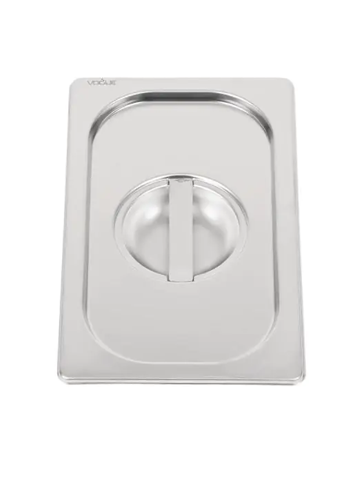 Deksel gastronormbak - 1/4 GN - 16.2 x 26.5 CM - RVS - Vogue - DW458 DW458 €4.99 GN deksels rvs