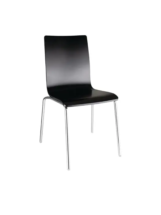 Horeca stoel - 4 stuks - Zwart - H 85.5 x 50.5 x 52 CM - Hout/Staal - Bolero - GR345 GR345 €239.00 Houten stoelen