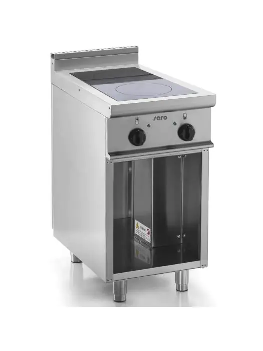 Fornuis - Inductie - Elektronische Temperatuurregeling - RVS - 400V - H 85 x B 40 x D 70 CM - Saro - 423-1451 423-1451 €5,040.00 Saro 700er Profi line