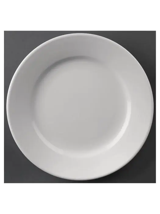 Bord - 12 stuks - Ø 20.2 x H 2.5 CM - Porselein - Olympia - CC207 CC207 €24.00 Borden