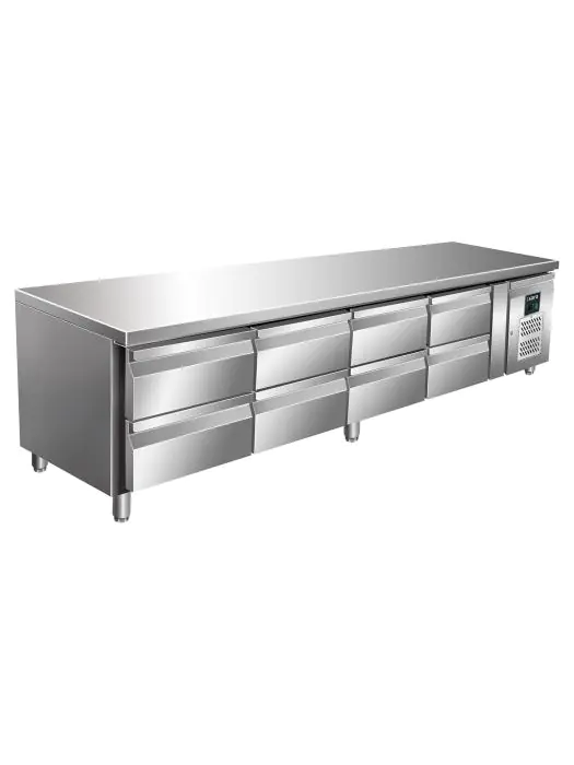 Koelwerkbank - Digitale Temperatuurregeling - RVS - 131 Liter - 230V - H 65 x B 223 x D 70 CM - Saro - 323-3127 323-3127 €2,387.64 Koelwerkbanken