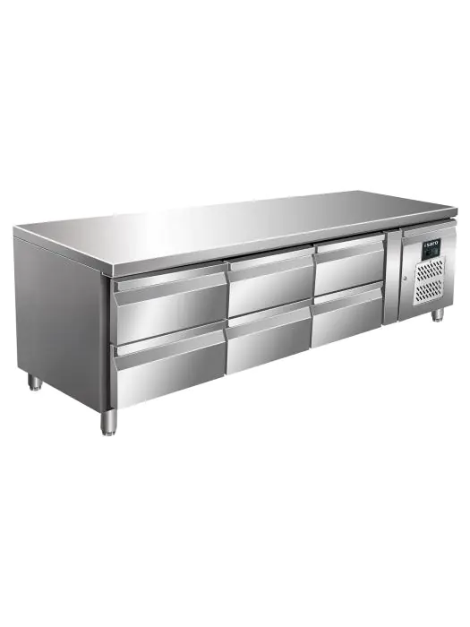 Koelwerkbank - Digitale Temperatuurregeling - RVS - 98 Liter - 230V - H 65 x B 179.5 x D 70 CM - Saro - 323-3124 323-3124 €1,983.00 Koelwerkbanken