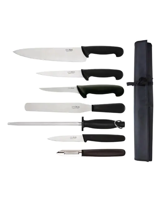 Messenset - 7-delig - Zwart - RVS - Hygiplas - F203 F203 €34.05 Keukenmessen