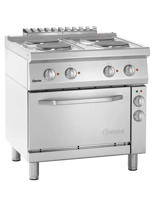 Fornuis - 4 Pits - Met oven - Gietijzer - Bartscher - 286225 286225 €3,199.00 Bartscher 700 line