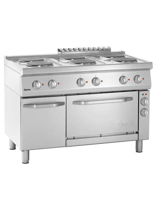 Fornuis - 6 Pits - Met oven - Gietijzer - Bartscher - 286247 286247 €3,639.00 Bartscher 700 line