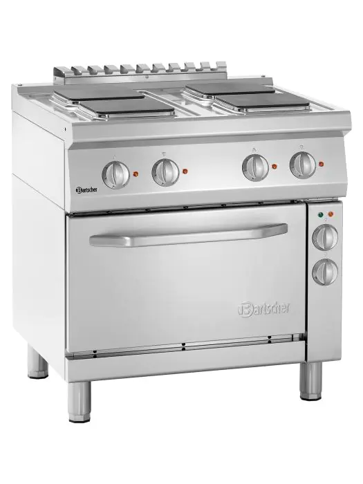 Fornuis - 4 Pits - Met Oven - Gietijzer - Bartscher - 286326 286326 €3,889.00 Bartscher 700 line