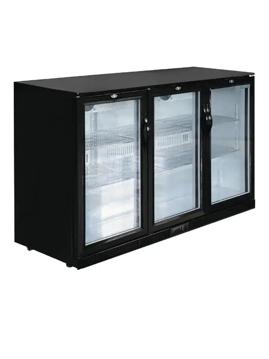 Koelkast - 320 Liter - 3-Deurs - Glazen Deur - Geventileerd - Zilver - Polar GL014 €628.49 Koelkasten met glazen deur
