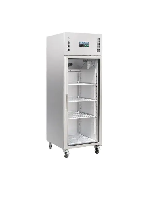 Koelkast - 1-Deurs - Glazen Deur - RVS - Polar CW197 €1,049.00 Koelkasten met glazen deur