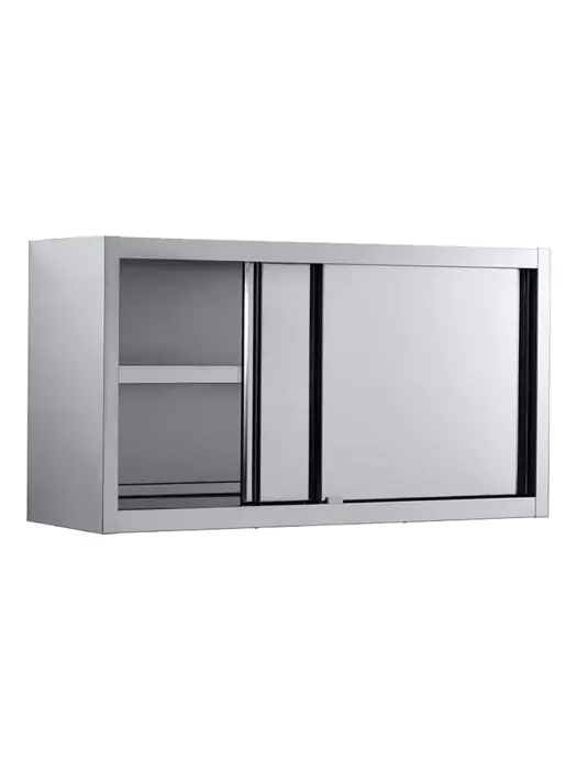 Wandkast - RVS - H 66 x 160 x 40 CM - Schuifdeuren - G-Line 76432 €319.00 RVS wandkasten