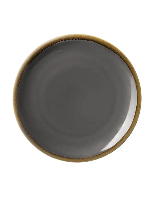 Coupebord - 6 stuks - Grijs - Ø 23 x H 2.6 CM - Porselein - Olympia - HC387 HC387 €77.75 Borden