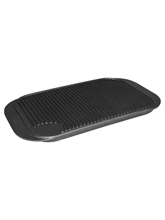 Grillplaat - Glad / Geribbeld - Gietijzer - G-Line 77478 €29.95 Losse grill/bakplaten