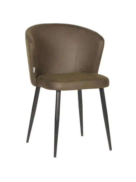 Stoel - Waylon - Microfiber - Army - G-Line 85265 €114.95 Metaal stoelen