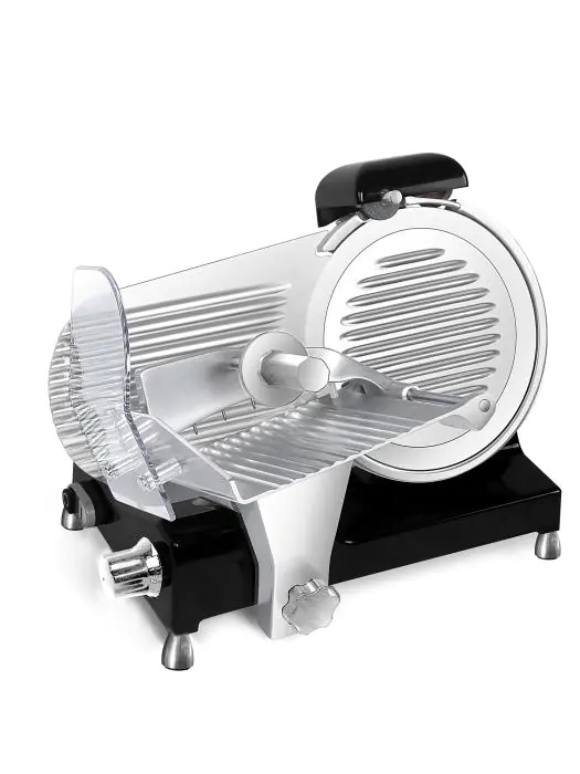 Vleessnijmachine - Deluxe - Ø 22 CM Mes - Zwart - RVS - 230V - G-Line 64341 €349.00 Vlees / kaassnijmachines