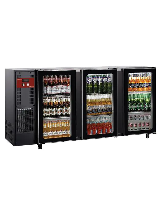 Koelkast - 579 Liter - 3-Deurs - Glazen Deur - Zwart - Diamond TAVT/3G-R2 €2,103.75 Koelkasten met glazen deur