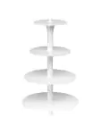 Taartstandaard Etages-4X - H 53 CM - 1.11 KG - Ø34 CM - Kunststof - Wit - 050031 050031 €35.00 Taartstandaarden