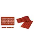 Bakmat Financiers - 0.215 KG - Silicoon - Rood - 0.02 Liter - -60°C / +230°C - Silikomart - 070057 070057 €8.95 Bakmatten