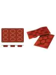 Bakmat Ovals-Medium - 0.2 KG - Silicoon - Rood - 0.05 Liter - -60°C / +230°C - Silikomart - 070071 070071 €8.95 Bakmatten