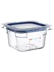 Voedseldoos - 1/6 GN - 1.25 Liter - H 10 x 17.6 x 16.2 CM - Polycarbonaat - Transparant - -40°C / +99°C - Met Siliconen Afdichtrand - Araven - 962463 E962463 €13.00 Voedselbakken