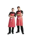 Halterschort - Unisex - Rood/Wit - 71 x 97 CM - Polyester/Katoen - Whites Chefs Clothing - A532 A532 €11.69 Schorten en sloven