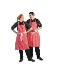 Halterschort - Unisex - Rood/Wit - 71 x 97 CM - Polyester/Katoen - Whites Chefs Clothing - A532 A532 €11.69 Schorten en sloven