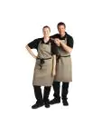 Halterschort - Unisex - Olijfgroen - 96.5 x 71.1 CM - Polyester/Katoen - Whites Chefs Clothing - B427 B427 €9.19 Schorten en sloven