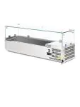 Gekoelde opzevitrine - 5 x 1/4 GN - H 43.5 x 120 x 33 CM - 230 V - RVS - Polar - G608 G608 €539.95 Vitrine met glas