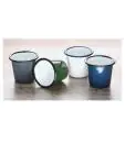 Sauspotje - 11.4 CL - 6 stuks - Blauw/Wit - Ø 6.5 x H 6 CM - Emaille - Olympia - DC383 DC383 €14.29 Schaaltjes en potjes