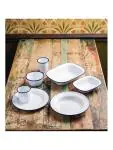Bord - 6 stuks - Ø 24.5 CM - Emaille - Olympia - GM512 GM512 €19.66 Borden