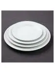 Bord - 12 stuks - Ø 22.6 x H 2.2 x 23 CM - Porselein - Olympia - CF363 CF363 €30.85 Borden