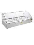Warmhoudvitrine - 4 x 1/3 GN - H 33.6 x 77.3 x 42 CM - 230 V - RVS/Glas - Buffalo - CW147 CW147 €367.00 Warmhoudvitrine