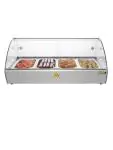 Warmhoudvitrine - 4 x 1/3 GN - H 33.6 x 77.3 x 42 CM - 230 V - RVS/Glas - Buffalo - CW147 CW147 €367.00 Warmhoudvitrine
